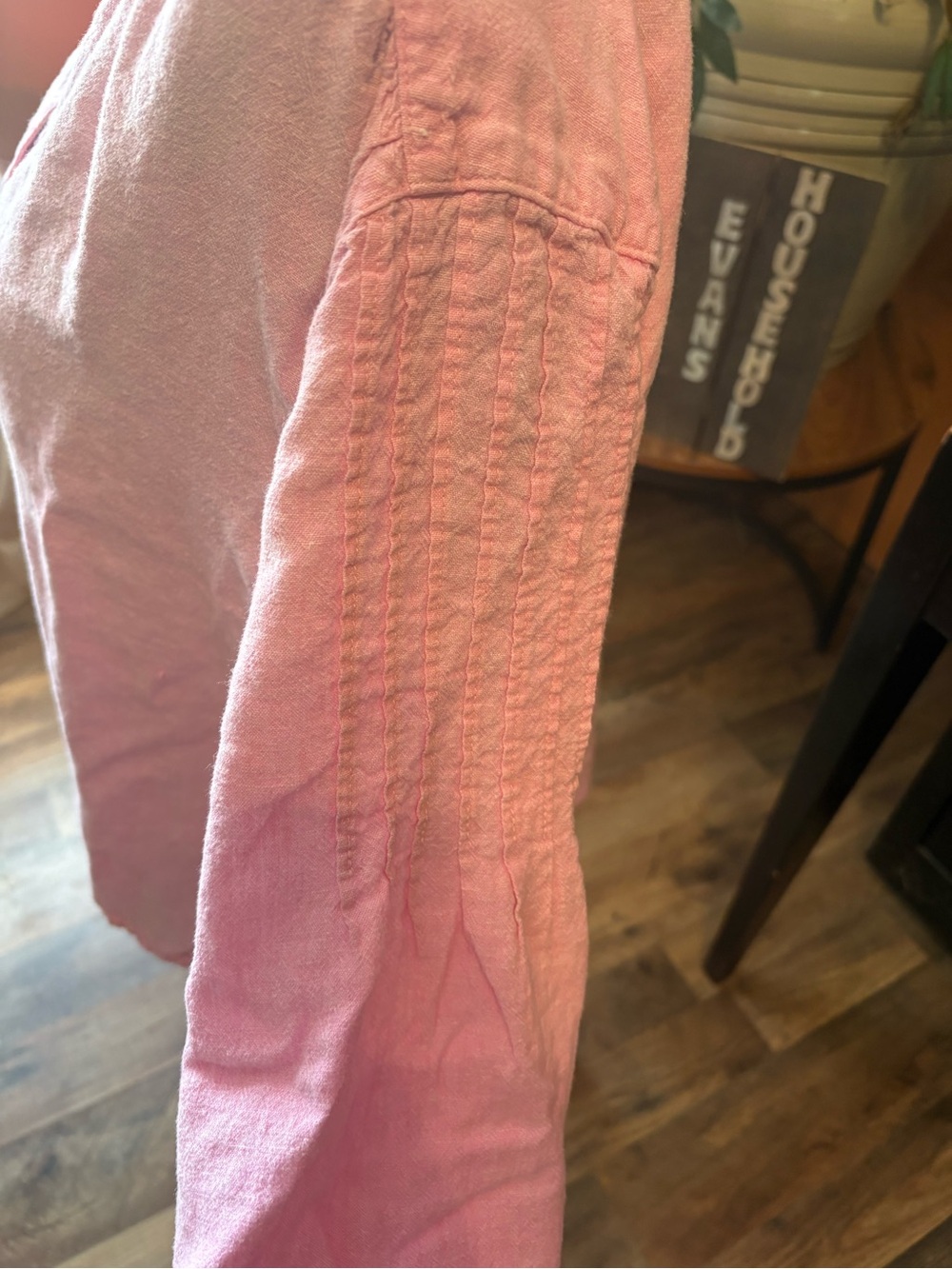 Joie Pink Button-Front V-Neck Blouse - Picture 6 of 11